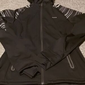 SUGOI Black Utility Jacket with Gray Stripes